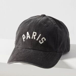 American Needle Black and White Dad Hat Paris Embroidery